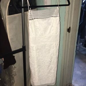 Topshop white crochet dress